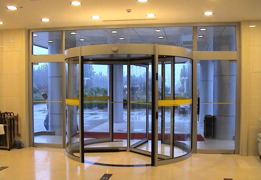 Стандартные и пользовательские размеры автоматические вращающиеся двери с нержавеющей сталью